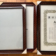 額縁　木製賞状額縁5個セット中古の画像