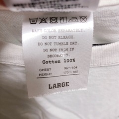 古着屋で購入しました 男女兼用Tシャツ Lサイズ ワンポイントのネコちゃんが可愛い！の画像