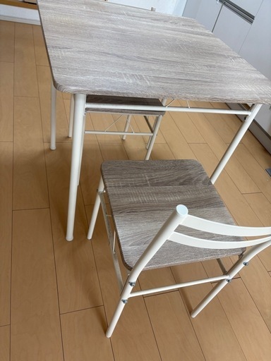 ダイニングテーブル　2人用3点セット