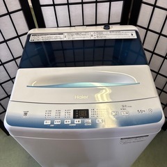 東Z499 洗濯機 2023年製 動作品 Haier ハイアール 5.5kg 全自動電気洗濯機 JW-U55LK (50/60Hz）生活家電 の画像