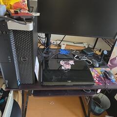 L字デスクテーブルの画像