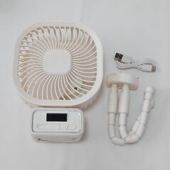 自動首振り 携帯扇風機 usb充電式 卓上 手持ち 小型 アウトドア 軽量の画像