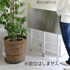 山善 YAMAZEN　キッチン 作業台 キャスター付き ステンレス天板の画像