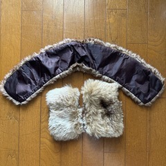 コートの首のファーと手首の画像
