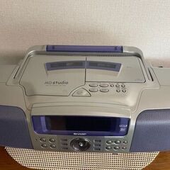 【ジャンク品】シャープ　ＭＤ／ＣＤラジカセ　MD-F250の画像
