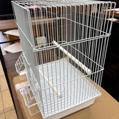 《リユースマン倉敷》【在庫2個有り】鳥かご ペット バードゲージ ホワイトの画像