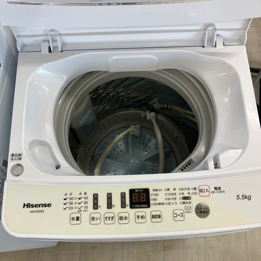 安心の6ヶ月保証付き！Hisense全自動洗濯機2021年製5.5kg【トレファク 