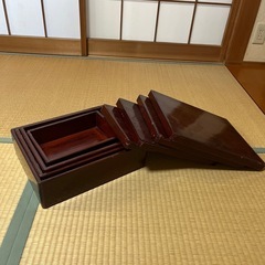 木の箱4個セットの画像