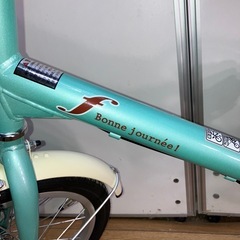 折りたたみ自転車 FF-Y16 アクアブルー 使用僅か 16インチの画像
