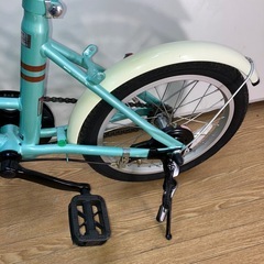 折りたたみ自転車 FF-Y16 アクアブルー 使用僅か 16インチの画像