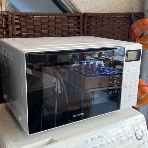 《売約済》アイリスオーヤマ オーブンレンジ  調理家電 キッチン家電 19年製 ホワイト mo-f1807-w