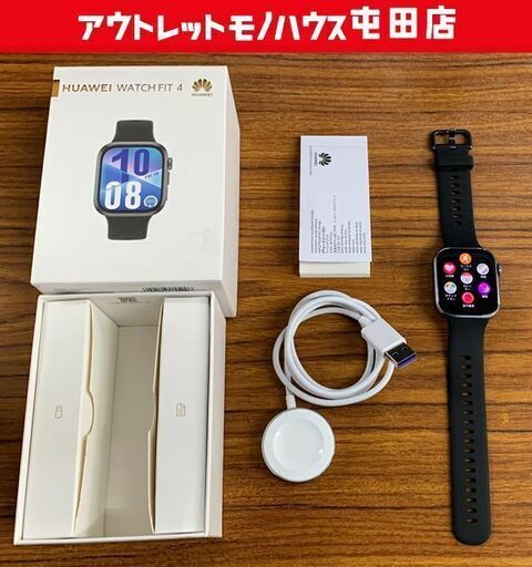 HUAWEI WATCH FIT 4 / SYA-B09 スマートウォッチ ブラック ラバーバンド 血中酸素 心拍数 歩数計測 札幌市 北区 屯田店