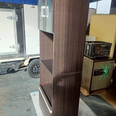 食器棚（レンジ台付き）ブラウン｜一人暮らし向け｜の画像