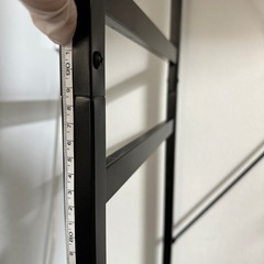 アイリスプラザ 冷蔵庫ラック 3段 幅59.5×奥行41×高さ180.5cm キッチン収納 ブラックの画像