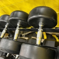 中古　27.5kgラバーダンベル2個の画像