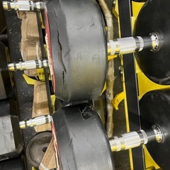 中古　27.5kgラバーダンベル2個の画像