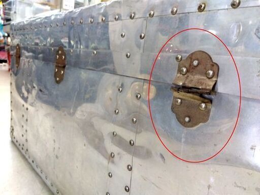 HINOMOTO ジュラルミン風 トランクケース シルバー ヴィンテージ