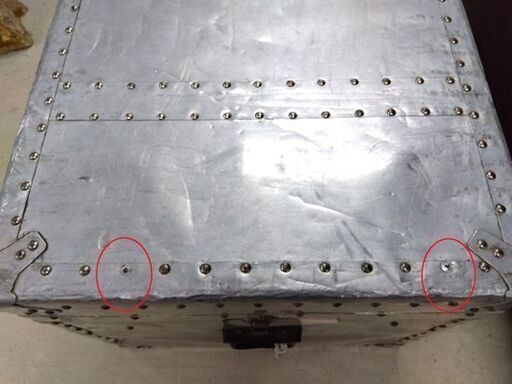 HINOMOTO ジュラルミン風 トランクケース シルバー ヴィンテージ