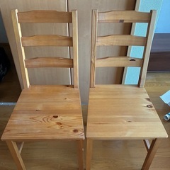 【取引中】木製椅子　2脚セットの画像