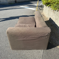 無印良品 2人掛けソファ カーキの画像