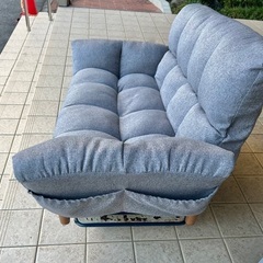 ニトリ　コンパクトソファ　ポケット　グレー　2人掛けの画像