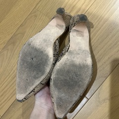ヘビ柄　パンプスの画像