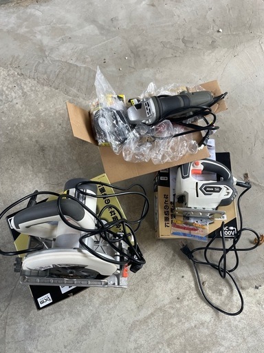 電動工具(丸のこ、グラインダー、ジグソー)セット