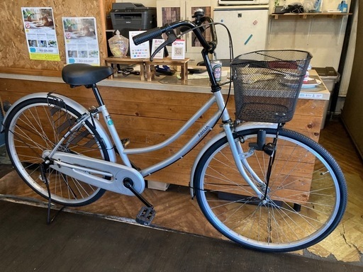 【前後タイヤ・チューブ新品！】26インチ自転車　シルバー