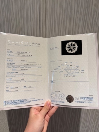 28万円→63000円　婚約指輪　PT950 ダイヤモンド　証明書箱付き