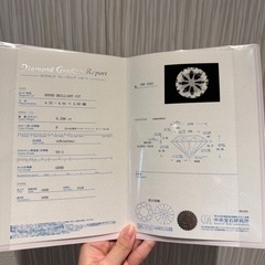 【美品】28万円→7万1000円　婚約指輪　PT950 ダイヤモンド　証明書箱付きの画像