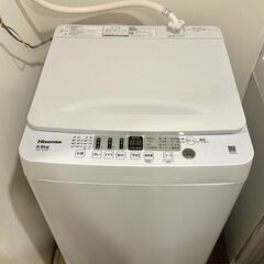 Hisense 全自動洗濯機 5.5kg / ホワイト / 3年使用 / コンパクトサイズ【値下げ応相談】の画像