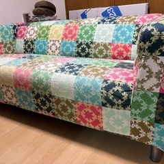 IKEA 3人掛け布地ソファの画像