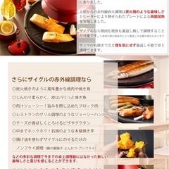 ⭐︎美品⭐︎煙の少ないホットプレート【室内での焼肉にも】ザイグル遠赤外線直火グリルの画像