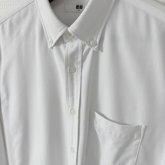 ユニクロ　ファインクロスコンフォートシャツ(ボタンダウンカラー・長袖)　1の画像