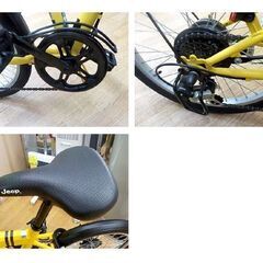 美品！ Jeep 折りたたみ自転車 20インチ 6段変速 イエロー系 ジープ 西岡店の画像
