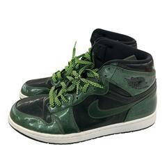 186000 NIKE ナイキ スニーカー AIR JORDAN 1 RETRO HIGHエア ジョーダン レトロ ハイ 332550-300  29 グリーン/ブラック メンズ [1000021825889]の画像