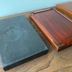 硯　木箱入り硯　習字道具
の画像