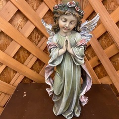 【愛品館 江戸川店】祈る リトルガールエンジェル オブジェ 置物 ID:125-010593-007の画像