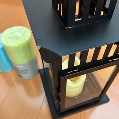 IKEAのランタンとキャンドルのセットの画像