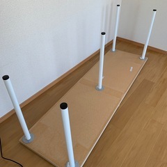 IKEA 200cm　テーブル デスク ラグカプテン 脚付き 長テーブル　の画像