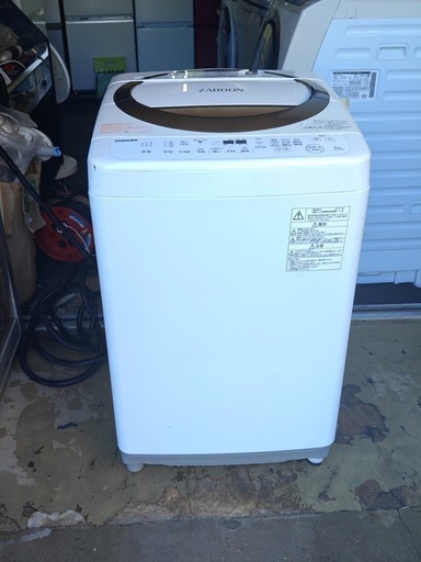 北九州市内配送無料　保証付き AW-6D6-T 全自動洗濯機 ZABOON（ザブーン） ブラウン [洗濯6.0kg /乾燥機能無 /上開き]