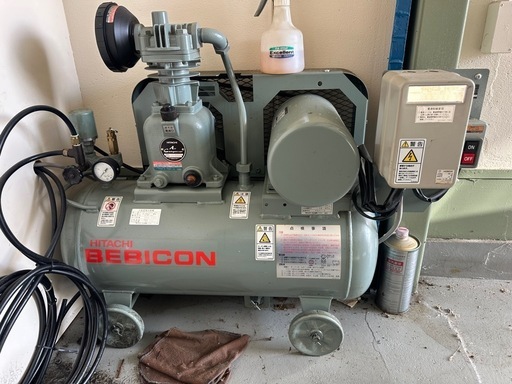 HITACHI/日立 2021年製　ベビコン レシプロコンプレッサー 0.75P-9.5VSD6 1馬力 100V 60Hz エアコンプレッサー