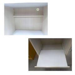 キッチンボード 幅80㎝ ミドルレンジボード 木目調 ベージュ系 キッチン収納 食器棚  西岡店の画像