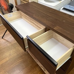 激安家具!! 人気のローチェスト モンド 120 ブラウン 2列×3段 衣類収納  全段レール付き 三幸ジャパン の画像
