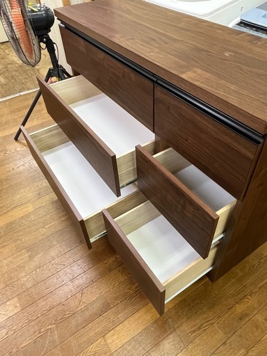 激安家具!! 人気のローチェスト モンド 120 ブラウン 2列×3段 衣類収納