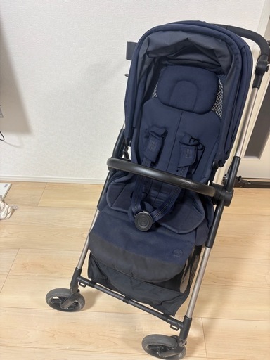 高級ベビーカー　Cybex サイベックス メリオ　折り畳み　コンパクト　紺
