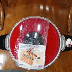 【昭和レトロ】象印　ホ－ロ－花柄両手鍋の画像