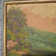 絵画　　　題名　　精進湖　　　　　　　　の画像