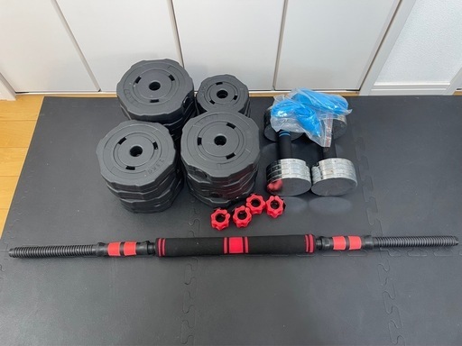 筋トレ用具セット(ダンベル、ベンチ、懸垂バー)