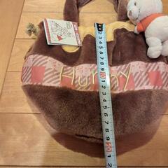 新品未使用品★くまのプーさんほっこりハニーふわふわポットバッグの画像